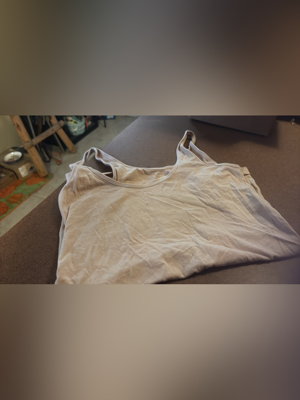 Women's Basic Scoop Neck Tank Top in Light Beige Get both shirts for one price